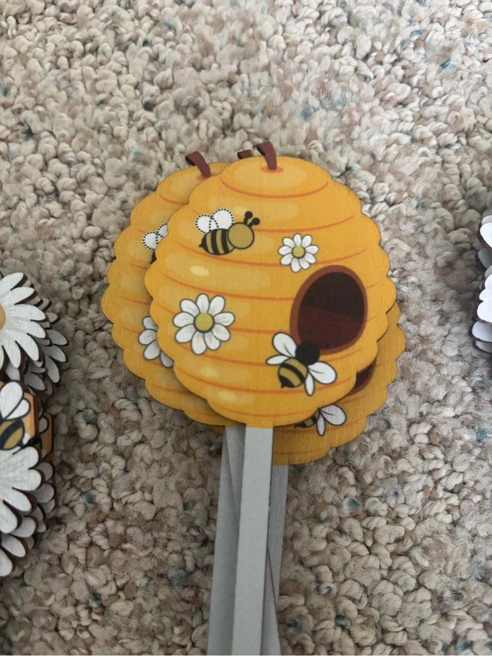 Bee Theme Wooden Party Picks